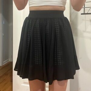 Black & White Houndstooth Skirt